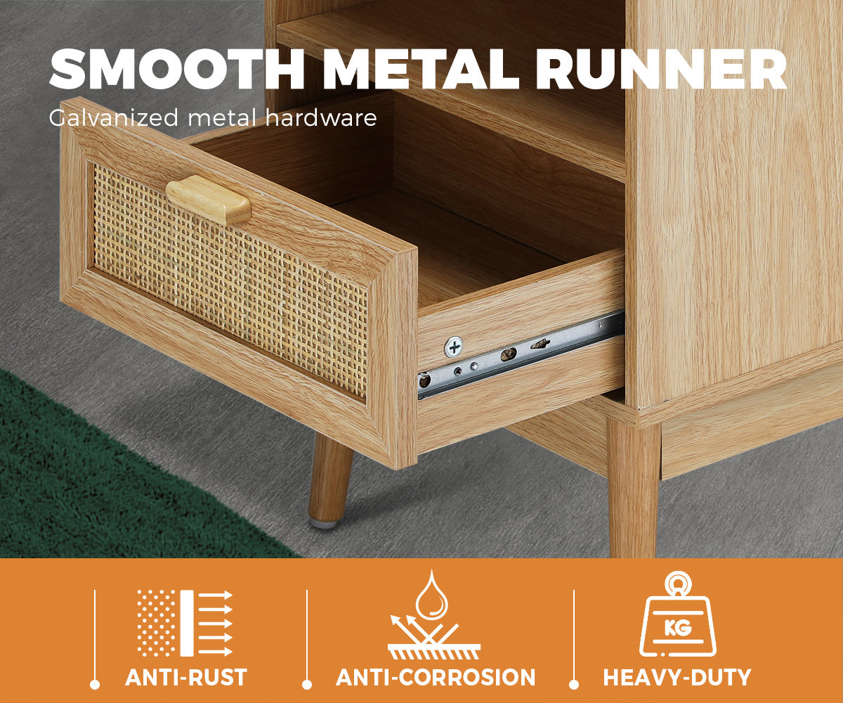 Rattan Bedside Table