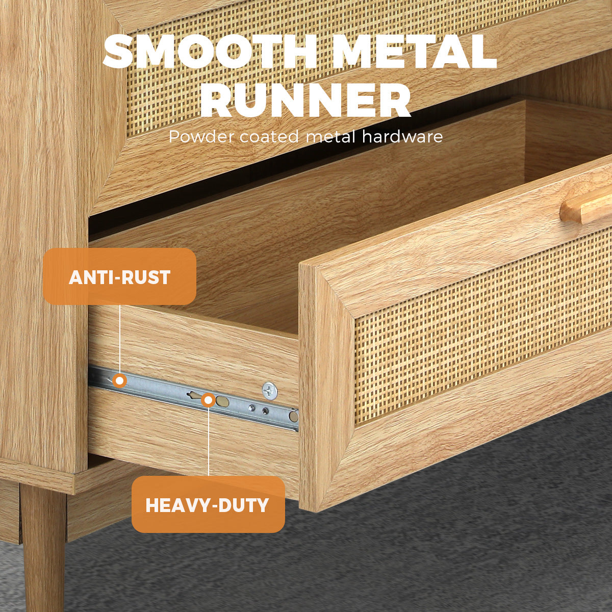 RATTAN SET OF DRAWERS