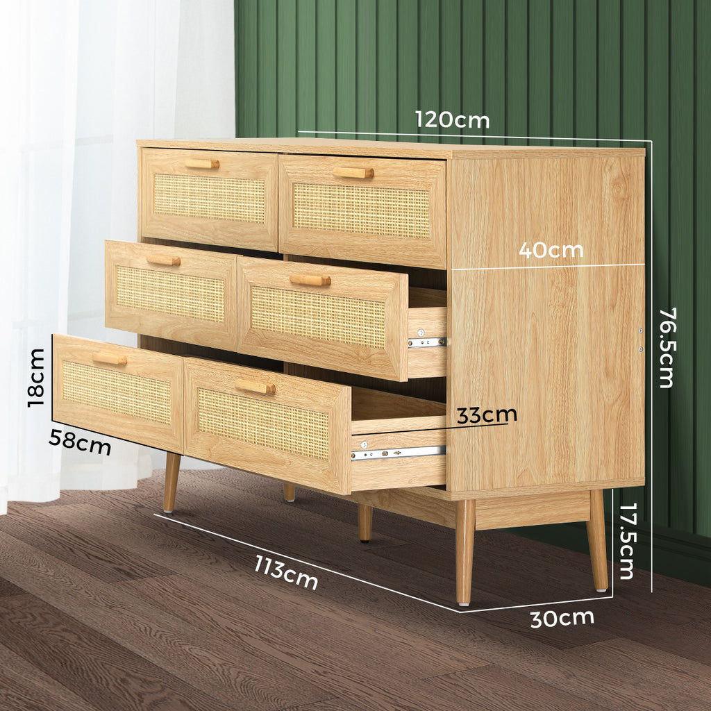 RATTAN SET OF DRAWERS