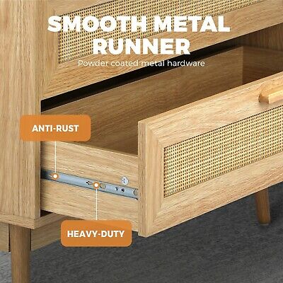 Rattan Chest of 3 Drawers