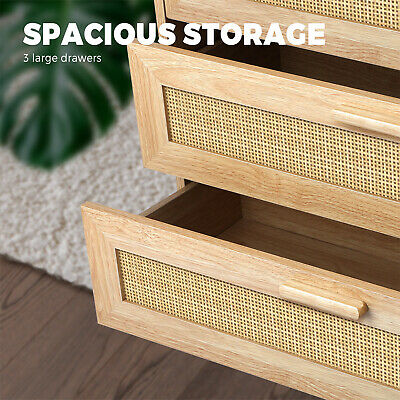 Rattan Chest of 3 Drawers