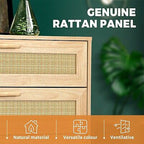 Rattan Chest of 3 Drawers