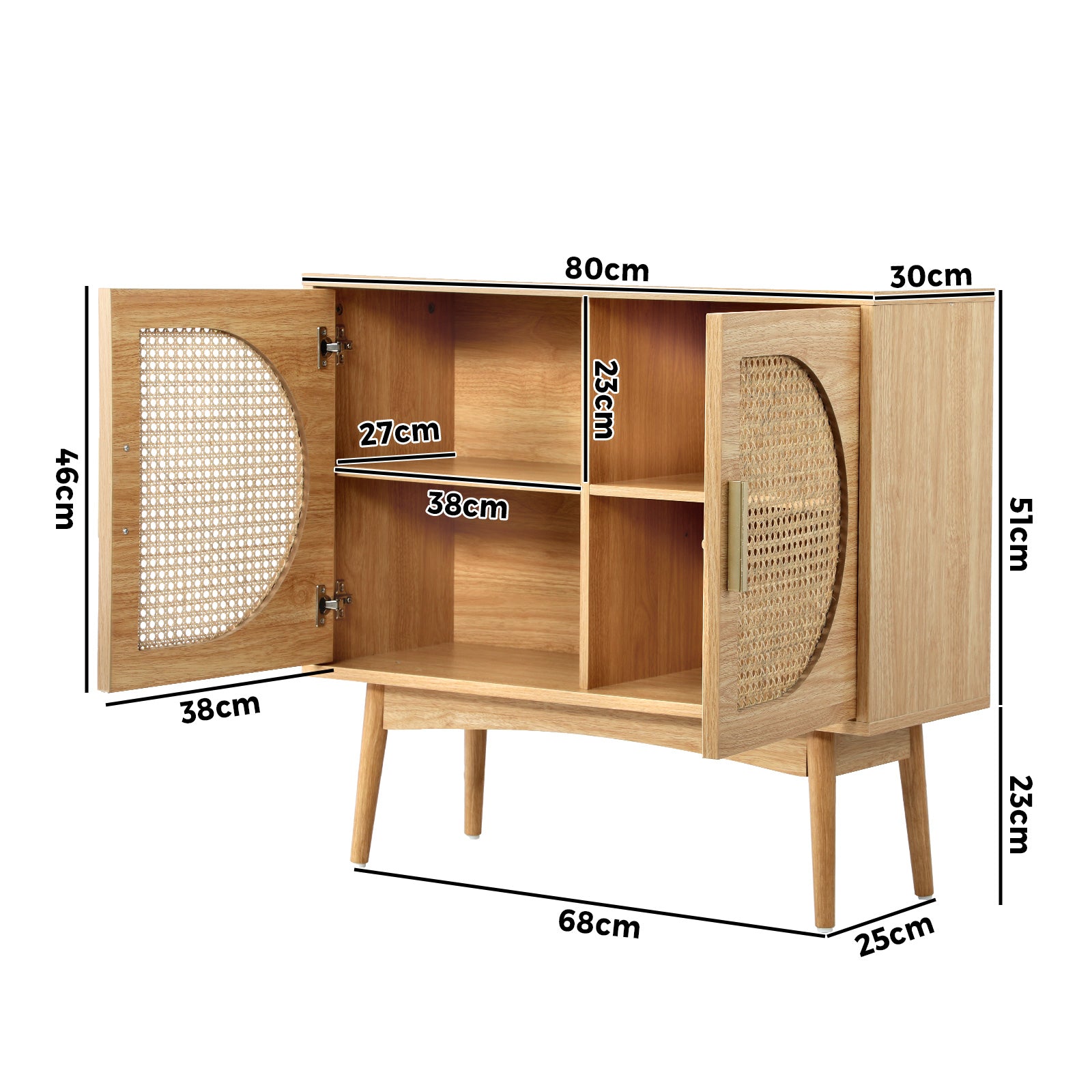 Rattan Sideboard Cabinet Buffet